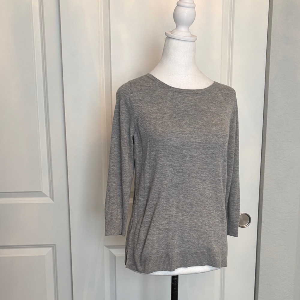 LOFT Classic Gray Long Sleeve Top